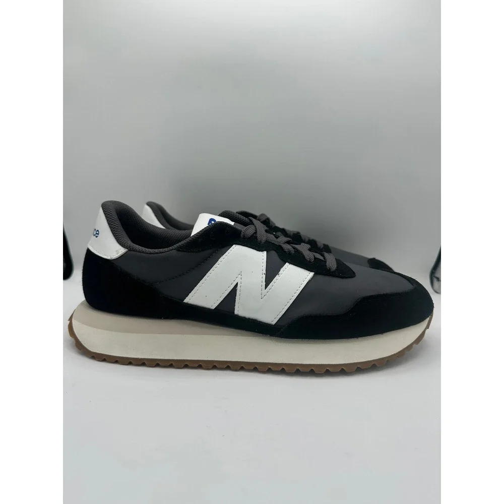 New Balance 237 MS237GA Mens Size 9.5 Black Grey White Gum Sneakers